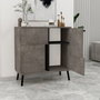 Hanah Home Darien - Gordion Marble, Black Wood